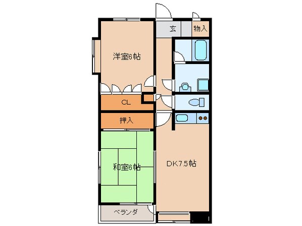 サントラップ鶴田の物件間取画像